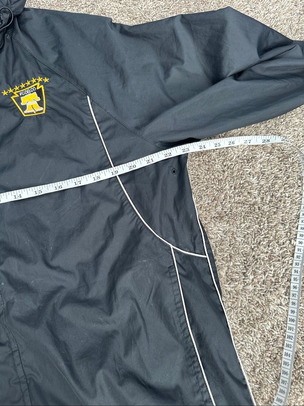 Vintage Y2K Nike Team Dri-Fit Black Full Zip Hooded Windbreaker Jacket Men’s M - Picture 11 of 11